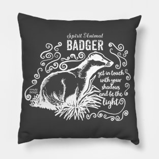 Spirit animal - badger Pillow