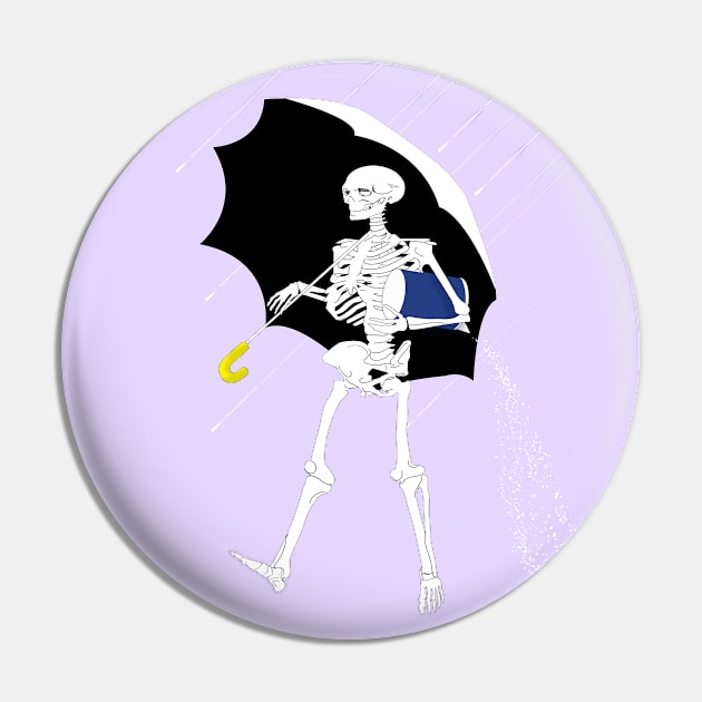 Morton the Salt Skeleton Pin by PixelGum