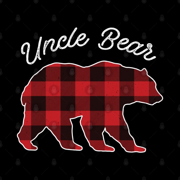 Uncle Bear - Red Plaid Christmas Pajama Family Gift by heart teeshirt