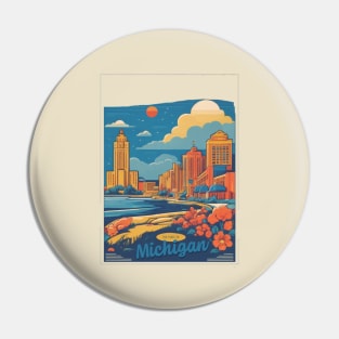 Michigan Vintage Design Pin