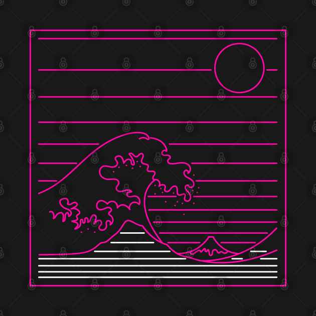 Great Wave Off The Retro Ages by technofaze