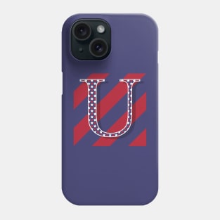 Old Glory Letter U Phone Case