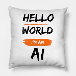 Hello world AI Pillow