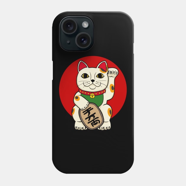 Lucky Cat Phone Case by OogaBooga