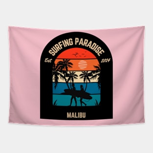 Surfing Paradise Malibu Tapestry