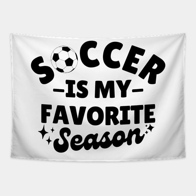 Soccer Is My Favorite Season Tapestry by Illustradise