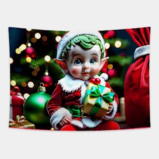 Santa Baby Elf Tapestry