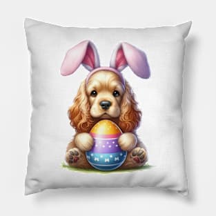 Easter Cocker Spaniel Dog Pillow