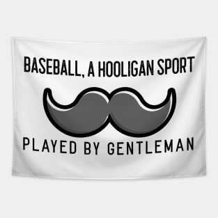 Funny Baseball And Moustache Design Tapestry