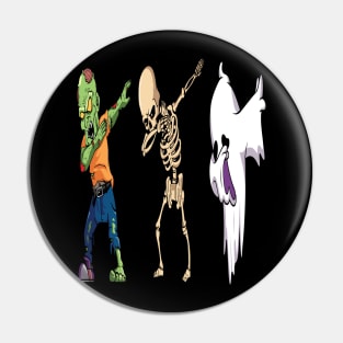 Dabbing Halloween Skeleton Zombie Ghost Pin