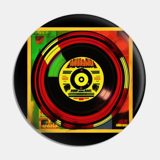 Reggae Music Pop Art Vinyl Album Cover Pin by musicgeniusart