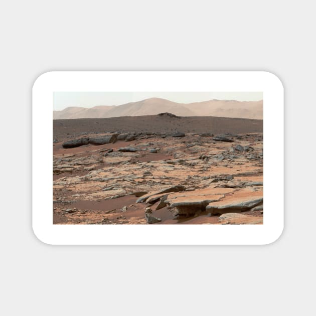 Erosion on Mars, Curiosity rover image (C023/5354) Magnet by SciencePhoto