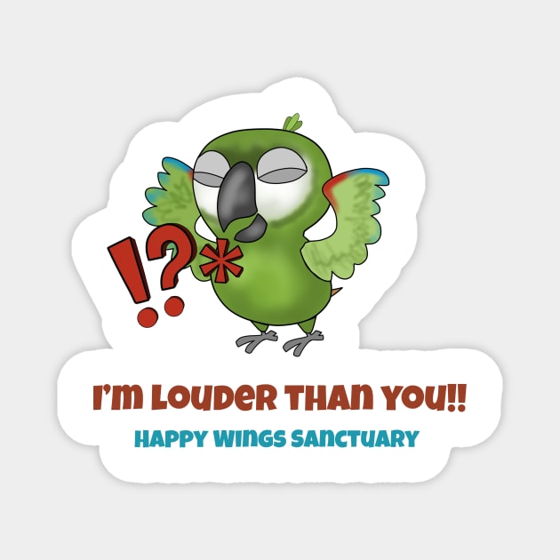 HWS Nerdy Birdy ~ Severe Macaw Magnet by HappyWings