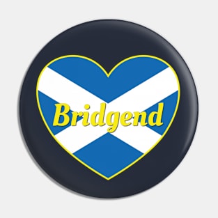 Bridgend Scotland UK Scotland Flag Heart Pin