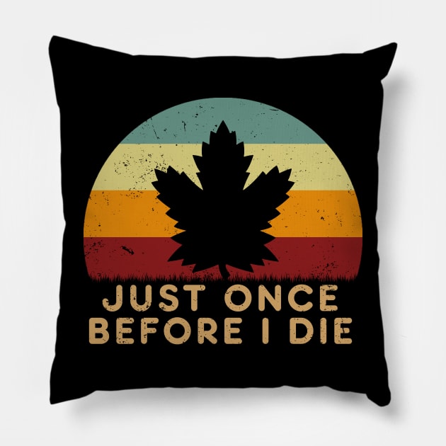 Maple Leafs Just Once Before i Die Pillow by GoodIdeaTees