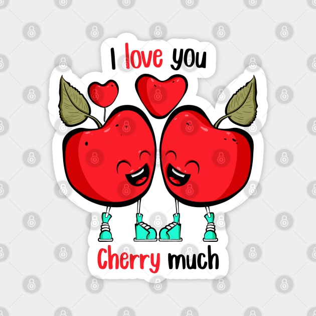 Cherry Lover Magnet by Art by Nabes