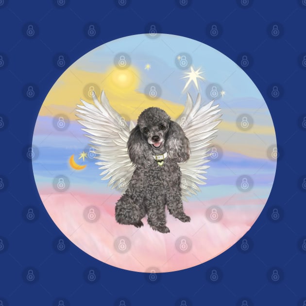 Silver Toy Poodle Angel in Heaven's Clouds by Dogs Galore and More