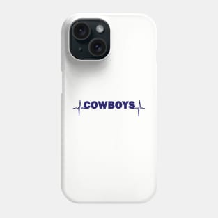 Cowboys heartbeat Phone Case