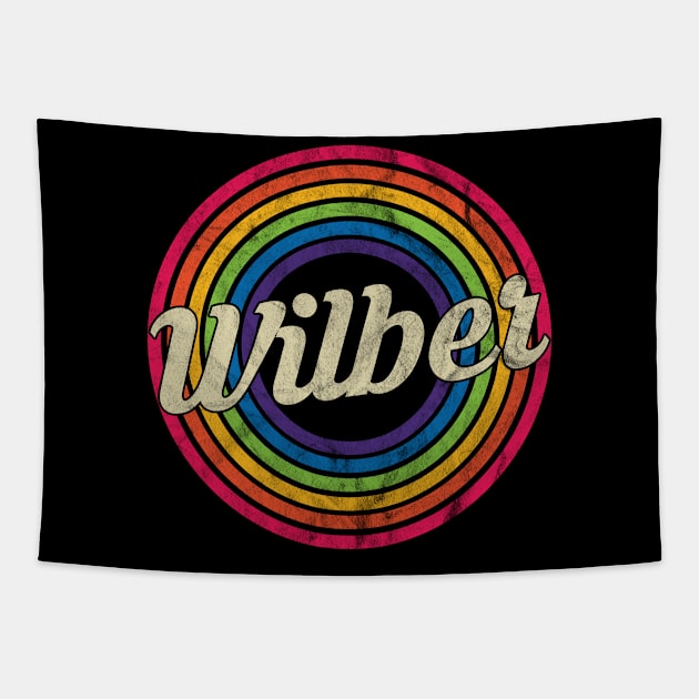 Wilber - Retro Rainbow Faded-Style Tapestry by MaydenArt