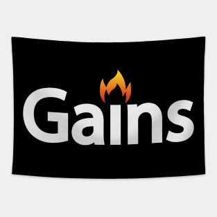 Gains creative text design Tapestry