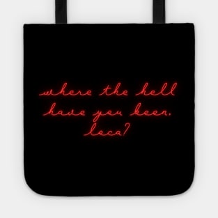 Neon Red Bella Where Have You Been Loca Tote