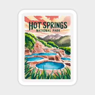 Hot Springs National Park Watercolor Poster Magnet