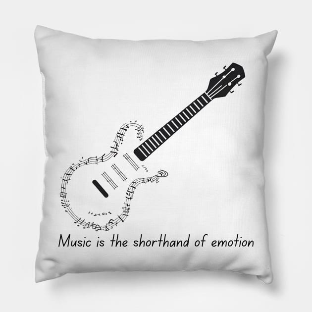 Music is the shorthand of emotion Pillow by Yash_Sailani