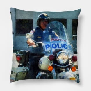 Police - Motorcycle Cop Pillow