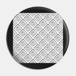 Monochrome Diamond 3d Rhombic Pattern Pin