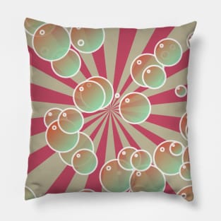 Bubbles on radial background Pillow