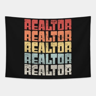 Retro 70s REALTOR Text Tapestry