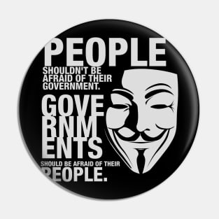 Anonymous Shirt Guy Fawkes Mask Pin