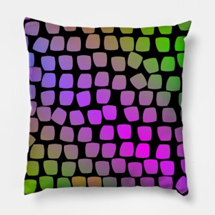 Candy Leopard Multicolored on Black Pillow