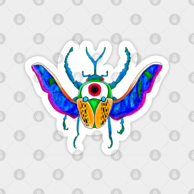 Evil Eye Beetle Magnet by Art of V. Cook