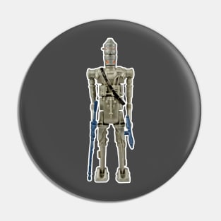 Vintage Scary Robot, white border Pin