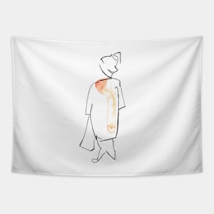 Woman Minimal Art Tapestry