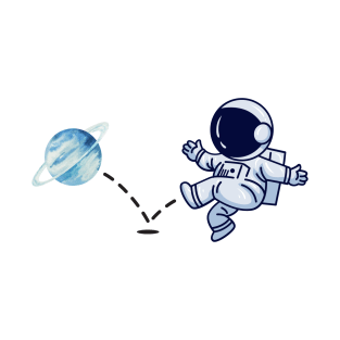 Astronaut plays Uranus Soccer T-Shirt