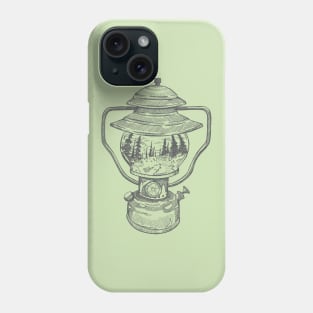 Camping Lantern with Mountain Hike Reflection Phone Case