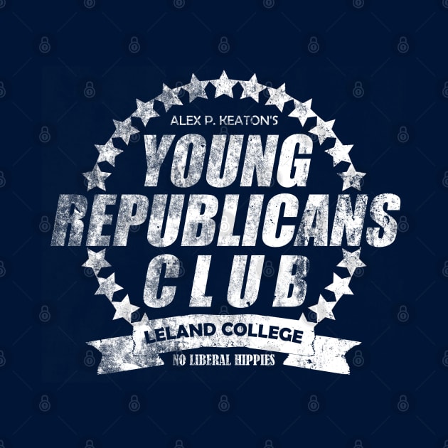 Young Republicans Club from FAMILY TIES, distressed by hauntedjack