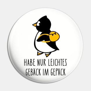 Funny penguin with backpack Pin