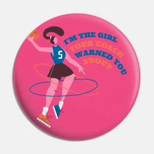 Girl basketball Pin