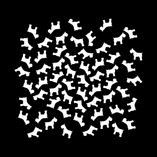 Black and White Schnauzers Pattern by XOOXOO