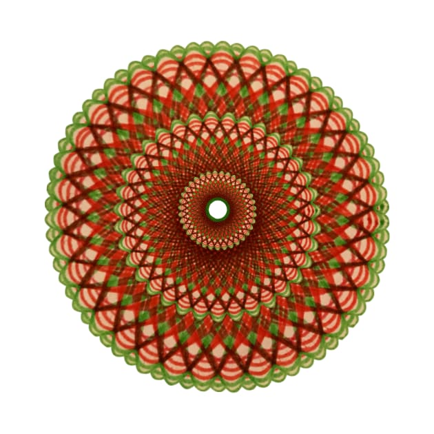 Mandala--Green and Red by Travelling_Alle