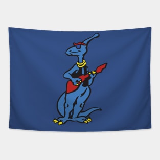 Parasaurolophus - Rocking a Bass Guitar! - Mesozoic Mind! Tapestry