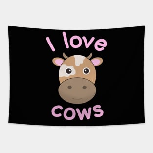 I Love Cows Tapestry