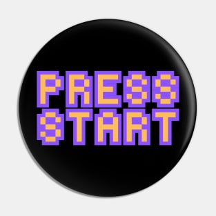 Vintage Video Game Press Start Design Pin