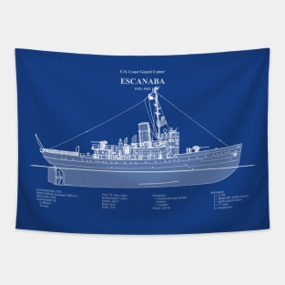 Escanaba wpc-77 United States Coast Guard Cutter - ABDpng Tapestry