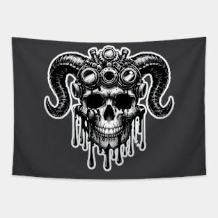 Steampunk skull Tapestry