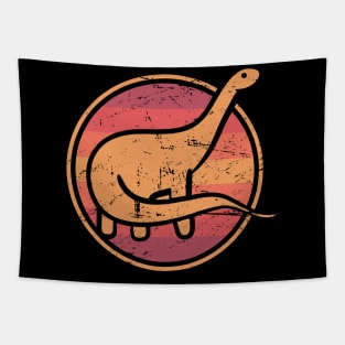 Retro Vintage Long Neck Dinosaur Brontosaurus Tapestry