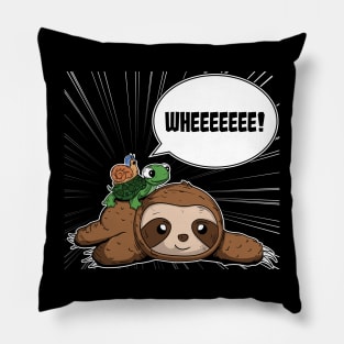 Sloth Turtle Snail Turtle Gifts for Turtle Lovers Sloth Pillow